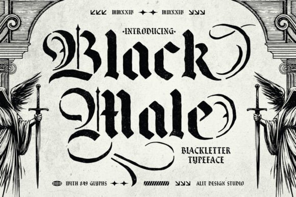 Black Male: The Gothic Stencil Typeface for Bold Design