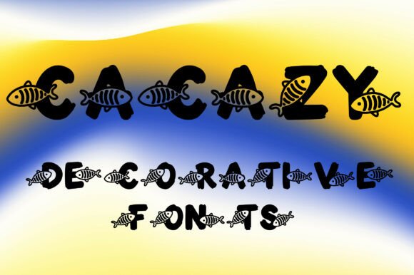 Cacazy: Playful Decorative Fish Style Fonts for Creative Designs