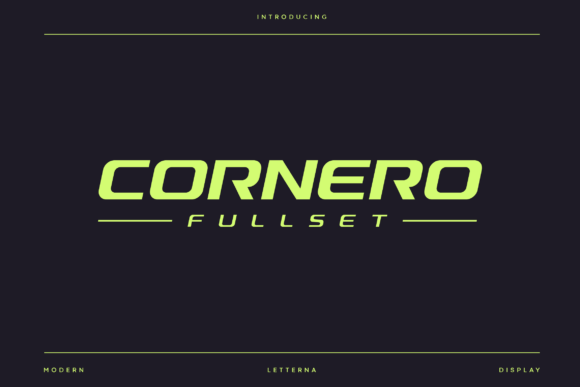 Cornero: A Typeface Built for Speed and Impact
