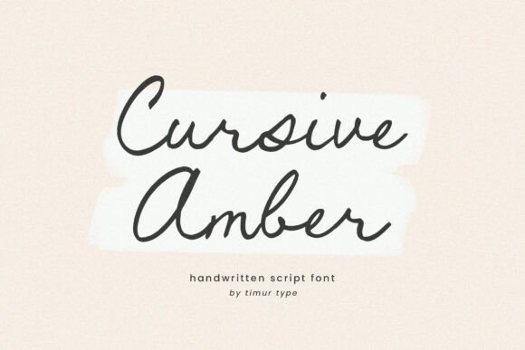 Cursive Amber: A Handwritten Font for Elegant Design
