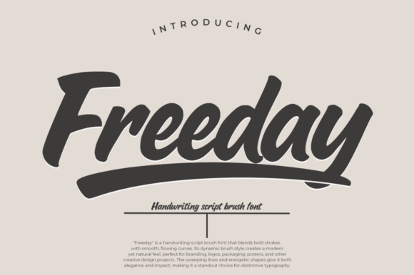Freeday: A Bold Brush Script for Modern Design