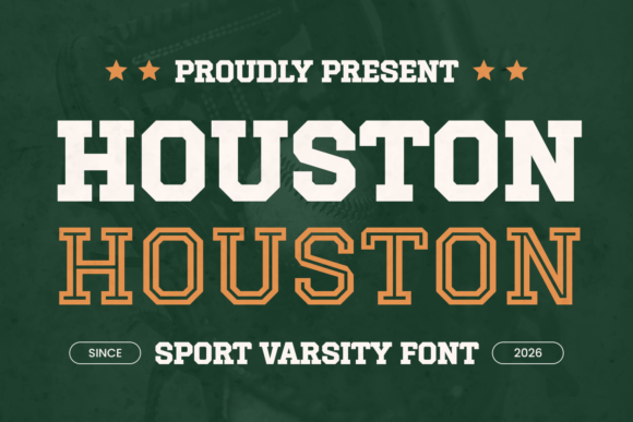 Houston Varsity: A Bold Slab Serif for Impactful Designs