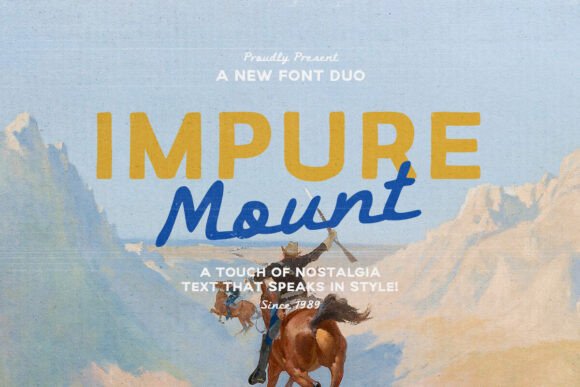Impure Mount: A Nostalgic Font Duo for Adventure Designs