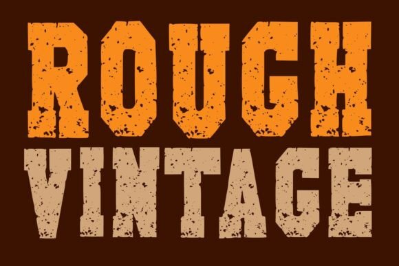 Rough Vintage: Bold, Distressed Typeface for Authentic Designs