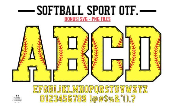 Softball Army: A Dynamic Font for Vibrant Designs