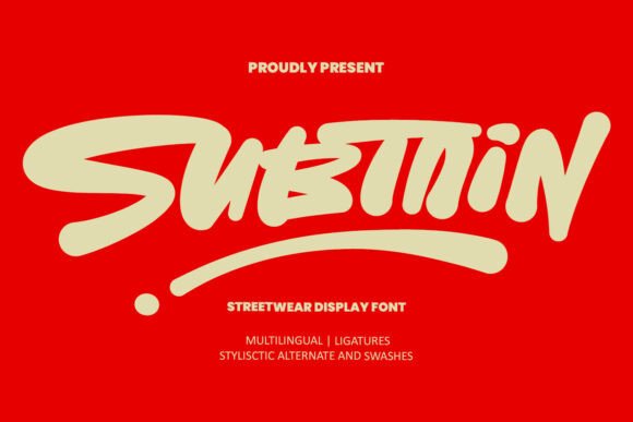 Subtain: A Bold Streetwear Display Typeface