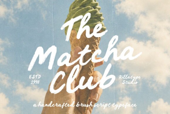 The Matcha Club: A Bold Handwritten Brush Font for Creative Projects