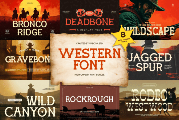 Western Bundle: A Bold Type Collection for Authentic Designs